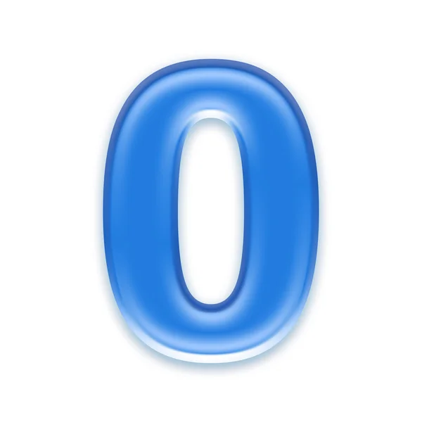 Aqua digit - 0 — Stockfoto
