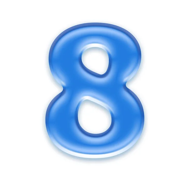 Dígito de aqua - 8 — Fotografia de Stock