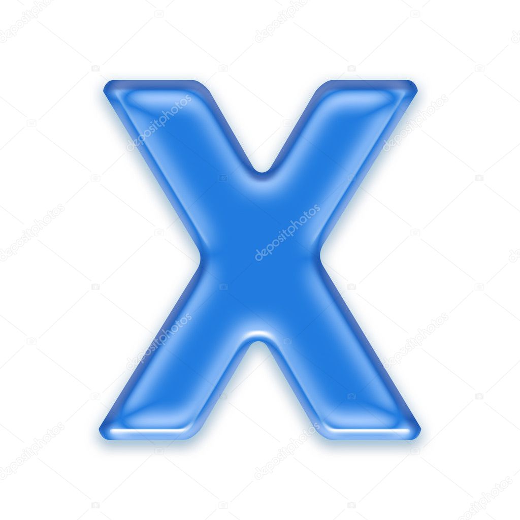 Aqua letter - X