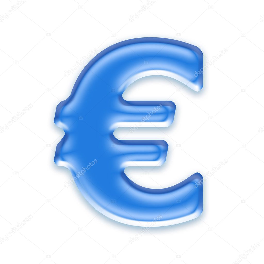 Aqua euro sign