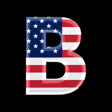 Us 3d letter - B clipart