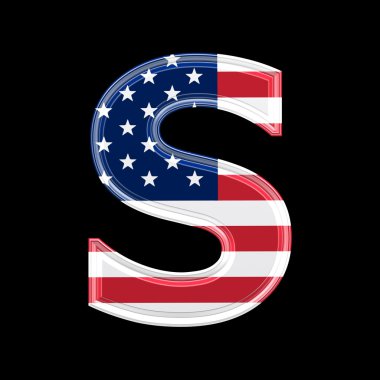 Us 3d letter - S clipart