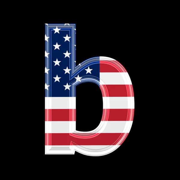 Us lower case 3d letter - b — Stock Photo, Image