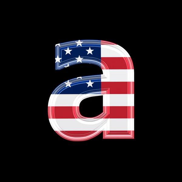 Us lower case 3d letter - a — Stock Photo, Image
