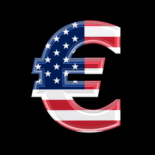 Us 3d currency sign - euro — Stock Photo, Image