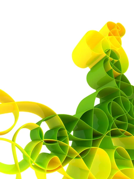 Abstrakte grüne 3D Hintergrund — Stockfoto