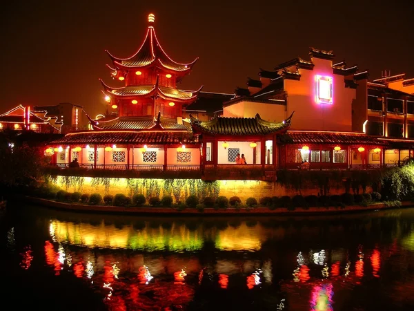 stock image Pagoda at night