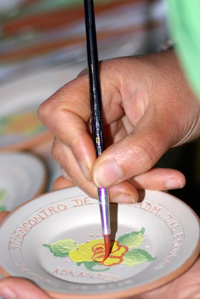 Pittore portoghese di ceramica . — Foto Stock
