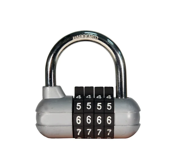 stock image Combination padlock isolated with path