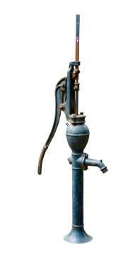 Vintage hand water pump clipart