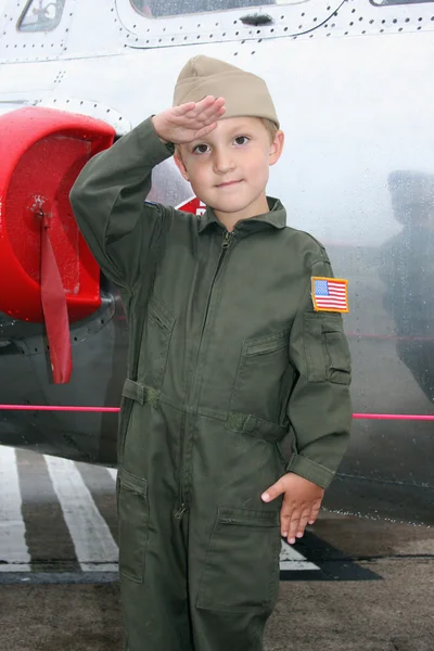 Jovem piloto da Marinha — Fotografia de Stock