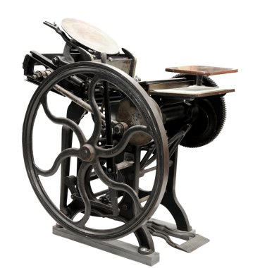 Antique letterpress from 1888 clipart