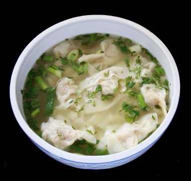 Bowl of wonton soup clipart