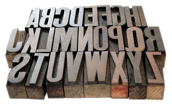 Układ drewna typ typografia — Zdjęcie stockowe