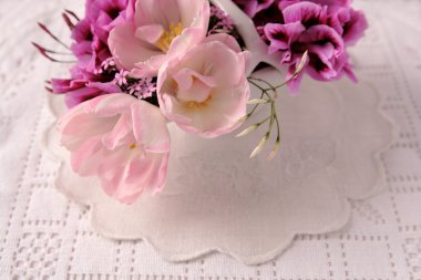 Purple and pink flowers clipart