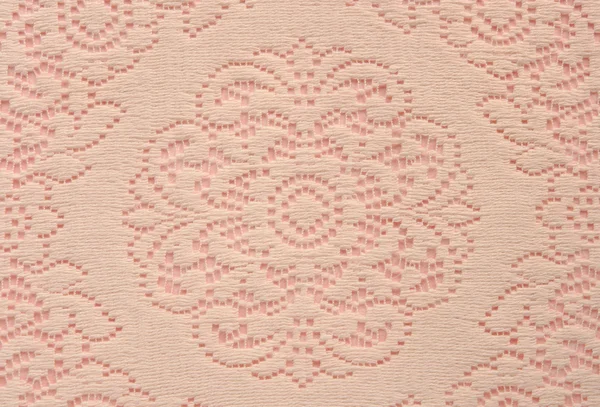 Soft lace doily on pink — Stock Photo, Image