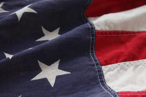 Americká vlajka zblízka — Stock fotografie