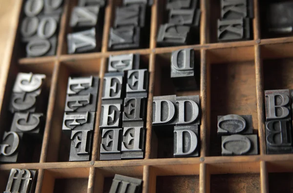 Lead letterpress type — Stock Photo, Image