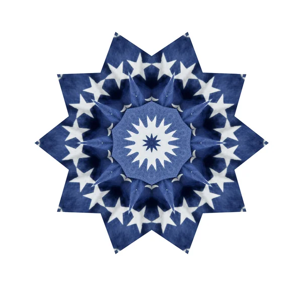 Beyaz ve mavi yıldız — Stok fotoğraf