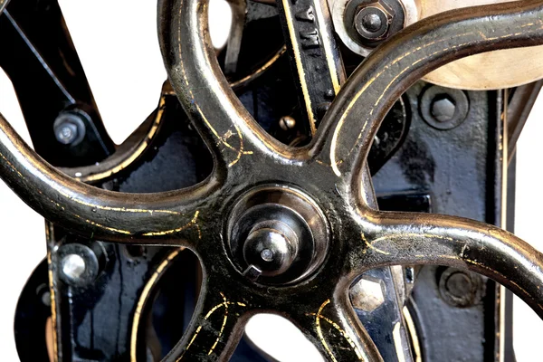 Flywheel of 1901 letterpress close up — Stock Photo, Image