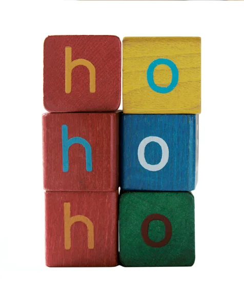 Ho ho ho blok harflerle — Stok fotoğraf