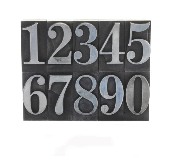 Metalowe typu numery — Zdjęcie stockowe