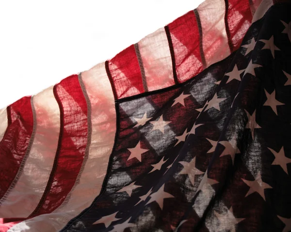 Bandeira retroiluminada dos EUA — Fotografia de Stock