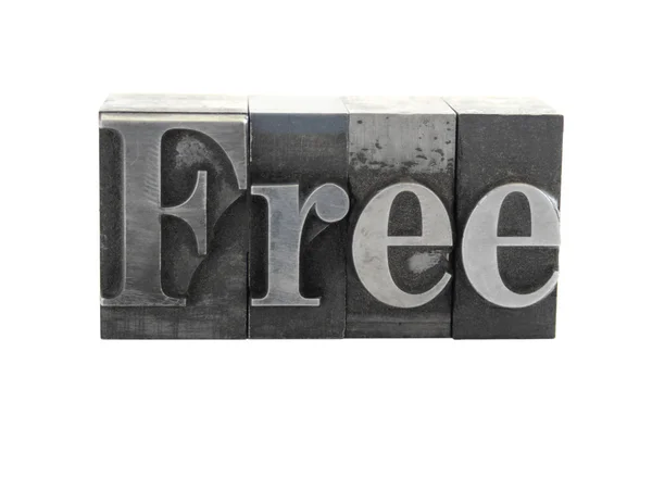 stock image Free in old lead type