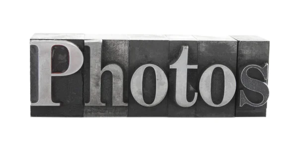 stock image Photos in old metal type