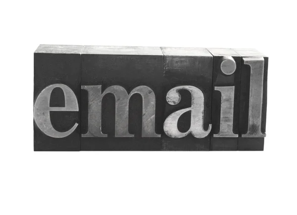 stock image Email in old metal type