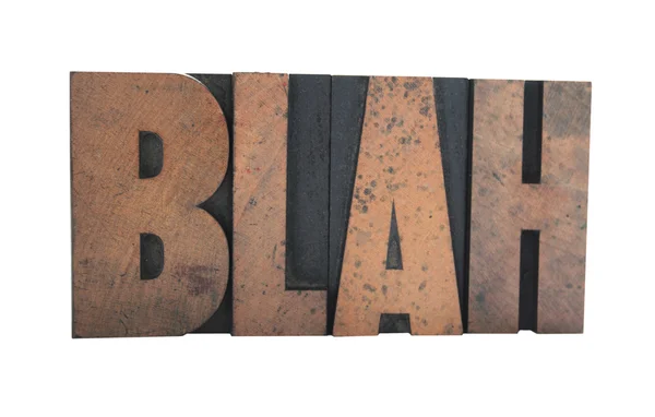 Blah in old wood type — Stock Photo, Image