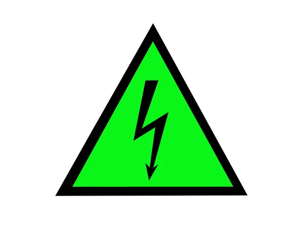 Símbolo de atenção verde — Fotografia de Stock