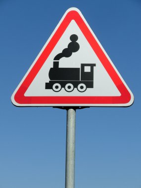 Road sign - train clipart