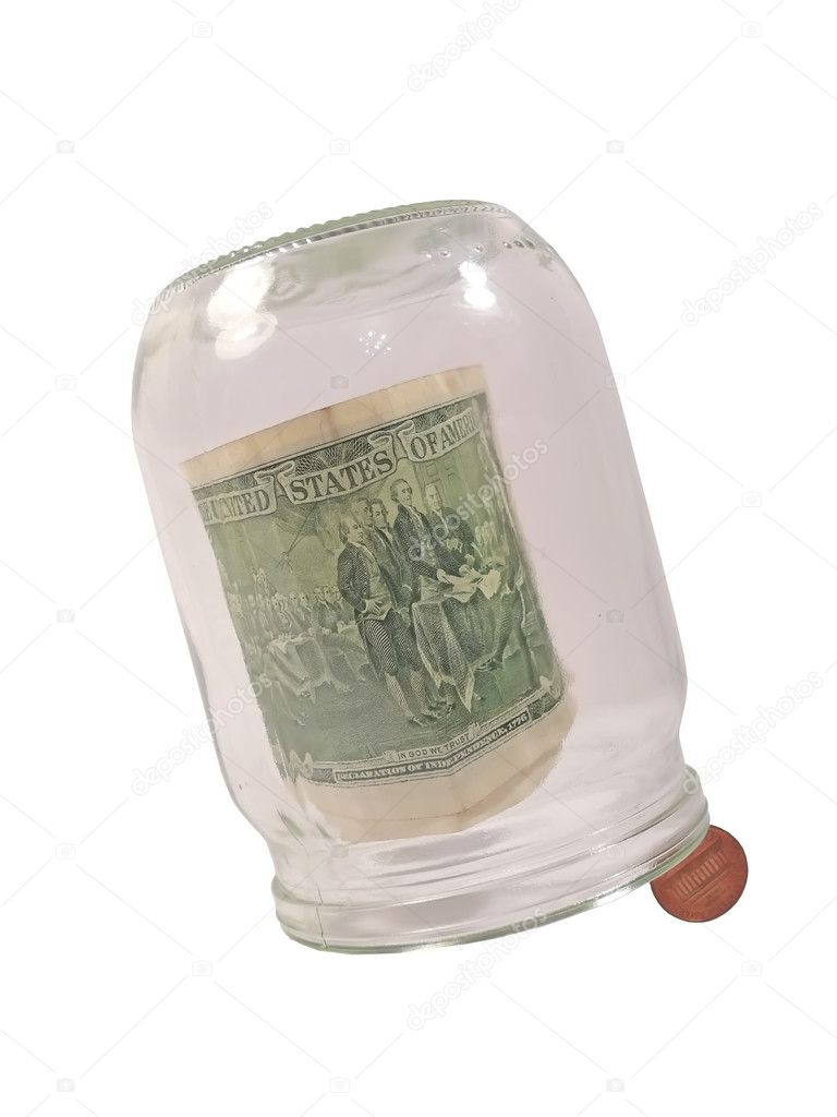 Jar with cash