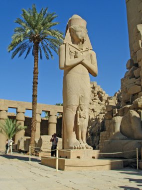 Statue of Ramses II in Karnak clipart