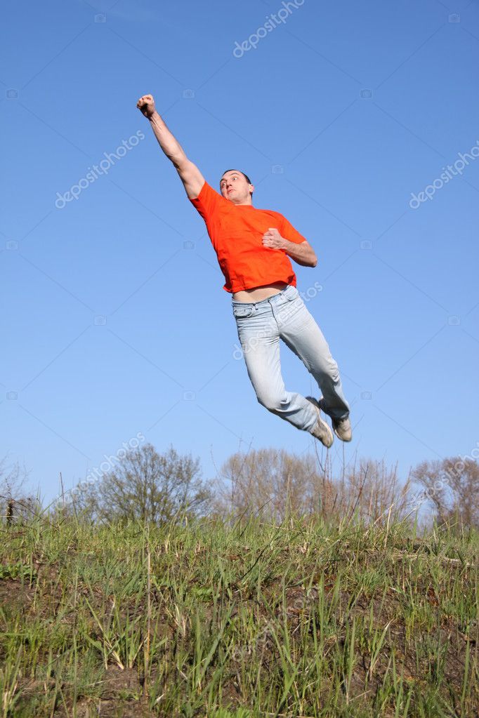 Flying man Stock Photo by ©ddcoral 2170140