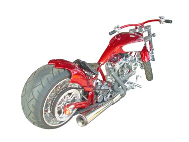 Expensive red motorcycle clipart