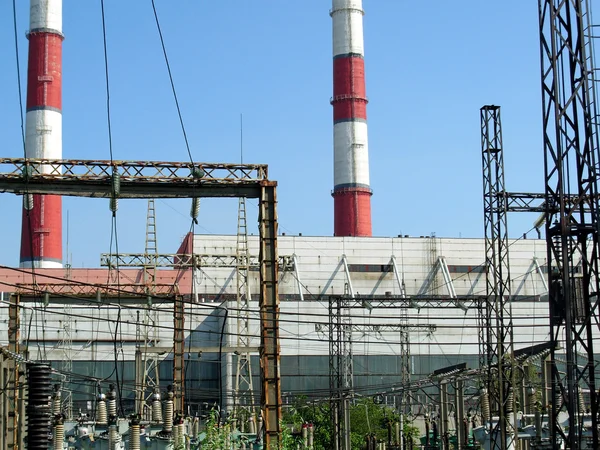 Calor central electroeléctrica — Fotografia de Stock