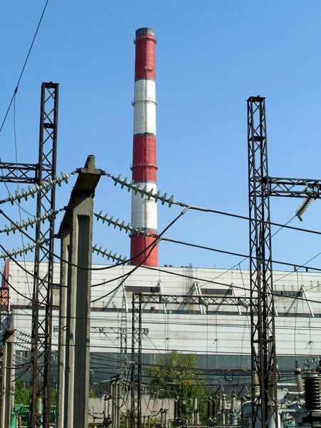 Calor central electroeléctrica — Fotografia de Stock