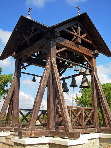 Old wooden bell tower — Zdjęcie stockowe