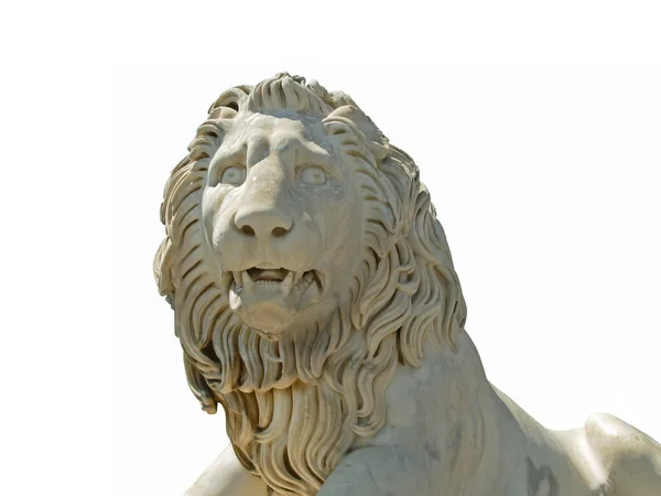 白い大理石のライオン — ストック写真