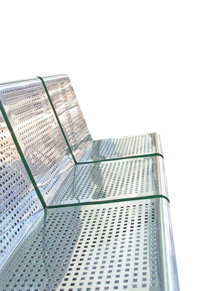 Comfortable metallic bench — Stock Photo, Image