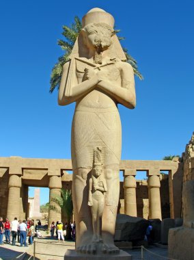 Statue of Ramses II in Karnak temple clipart