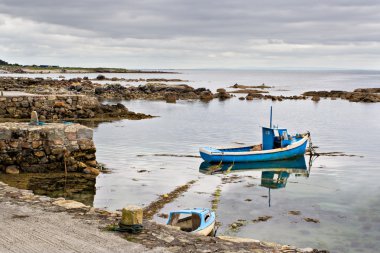 Boat on Galway Bay clipart