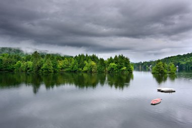 Stormy Lake Scene clipart