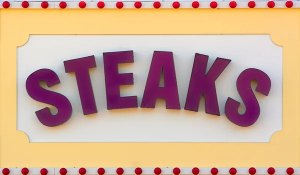 Steaks-Zeichen — Stockfoto