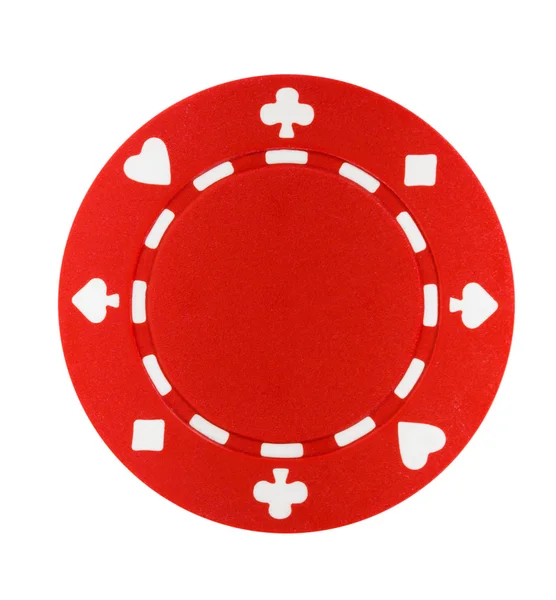Chip di poker rosso — Foto Stock