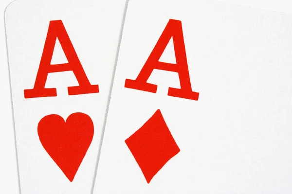 Two Red Aces — Stock Photo, Image