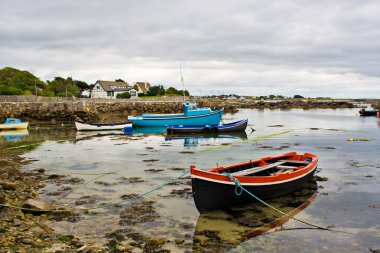 Boats on Galway Bay clipart