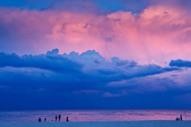 Evening Beach Scene clipart